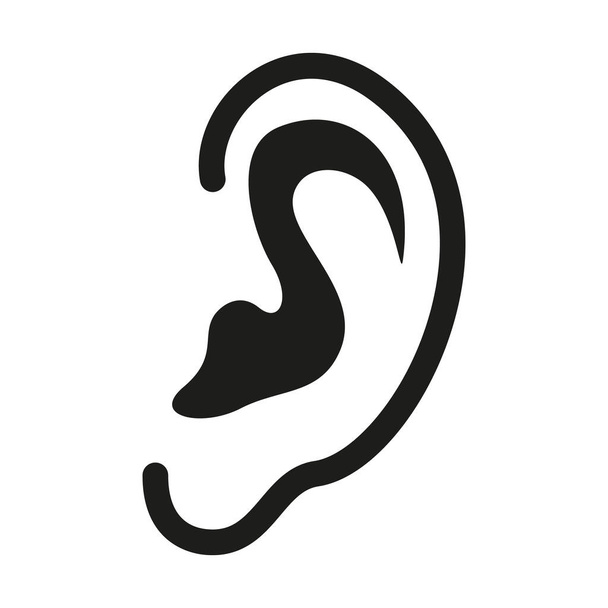 Icono del oído. Parte de la ilustración del vector corporal - Vector, imagen