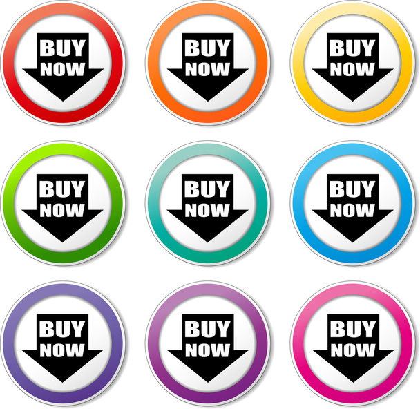 Buy now icons - Вектор,изображение