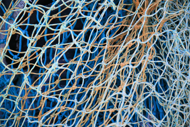 Kommerzielle Fischernetze abstrakter Hintergrund - Foto, Bild