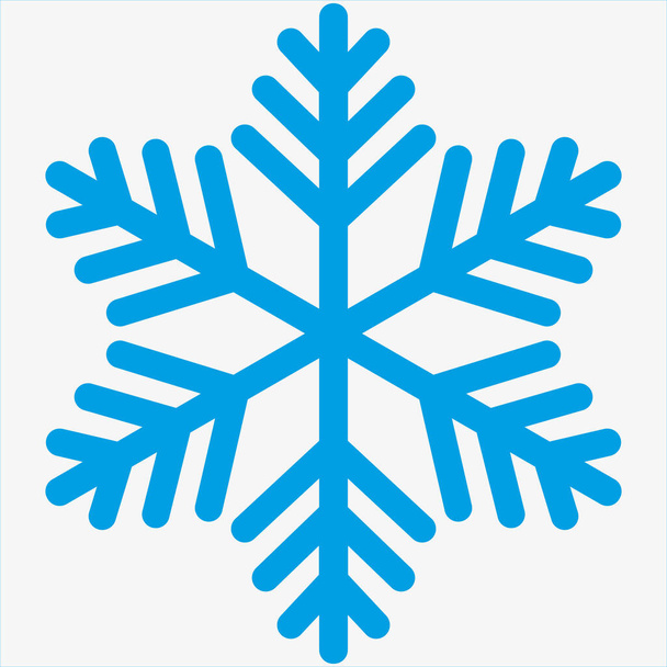 The icon with the image of a blue snowflake. - Vector, Image
