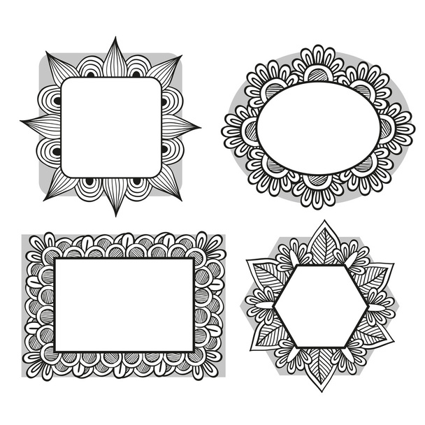 Doodle frames - Διάνυσμα, εικόνα