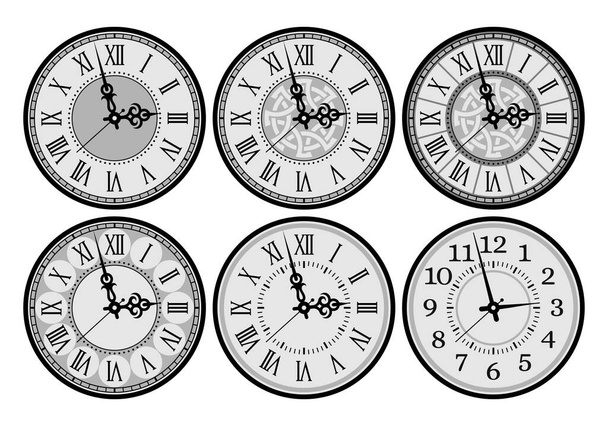 Horloge classique sur fond blanc dans le vecteur EPS 8  - Vecteur, image