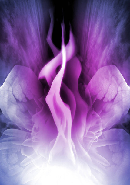 La Flamme Violette de Saint Germain est synonyme d'énergie divine et de transformation. Cette affiche mystique chargera votre espace avec une bonne énergie et des vibrations curatives. Parfait pour les massothérapeutes, les guérisseurs de reiki, les studios de yoga ou votre espace de méditation. - Photo, image