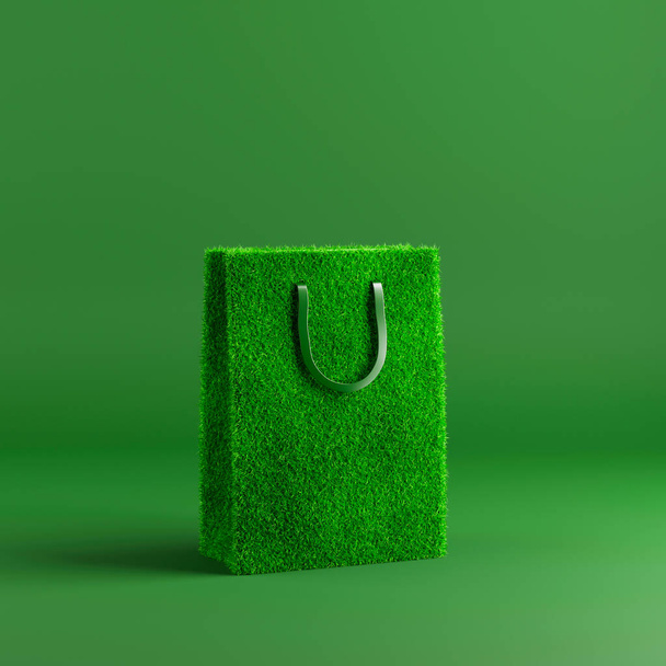 Consumo consciente - rechazo comprar bolsa en Green Friday. renderizado 3d - Foto, Imagen