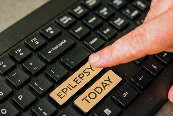 Символ эпилепсии, слово для четвертого наиболее распространенное неврологическое расстройство Непредсказуемые приступы - Фото, изображение