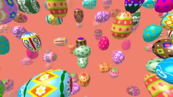 Flying easter eggs generated 3D video - Záběry, video