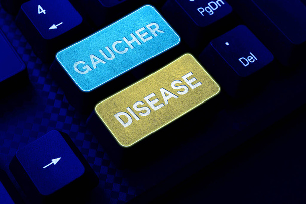 Psaní zobrazující text Gaucherova choroba, Internet Koncepce autozomálně recesivní dědičná porucha metabolismu - Fotografie, Obrázek