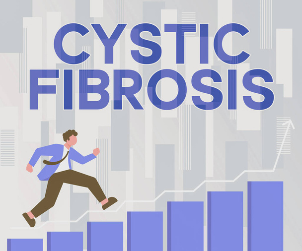Sign displaying Cystic Fibrosis, Business overview a hereditary disorder affecting the exocrine glands - Photo, Image