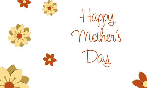 Mothers day greeting card. Vector banner with flowers. Vector illustration - Vector, Image