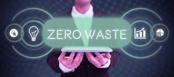 Концептуальний заголовок Zero Waste, індустріальна відповідальність Інтернету включає компостування, переробку та повторне використання
 - Фото, зображення