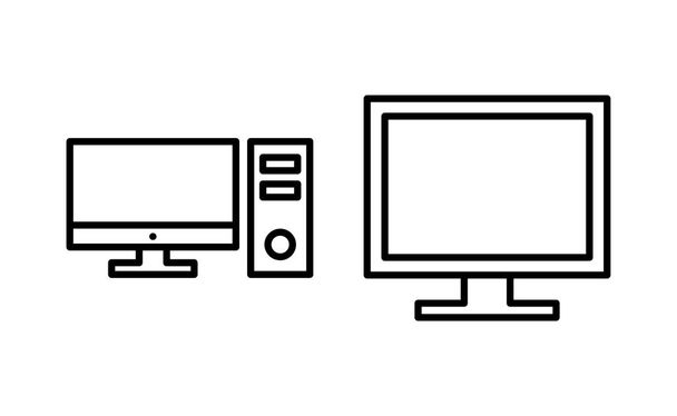 Computer icon vector for web and mobile app. computer monitor sign and symbol - Vektori, kuva