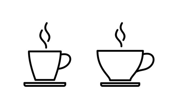coffee cup icon vector for web and mobile app. cup a coffee sign and symbol - Vettoriali, immagini