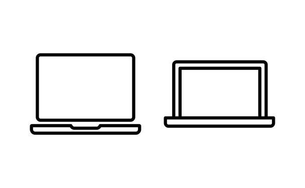 Laptop icoon vector voor web en mobiele app. computerteken en -symbool - Vector, afbeelding
