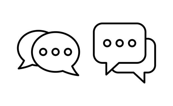 Chat icon vector for web and mobile app. speech bubble sign and symbol. comment icon. message - Vektor, kép