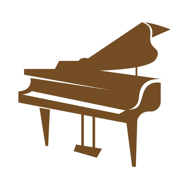 ピアノロゴアイコンデザインイラスト - ベクター画像