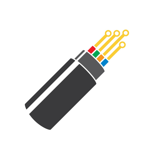 Viber optic cable icon vector flat design template - Vector, Image