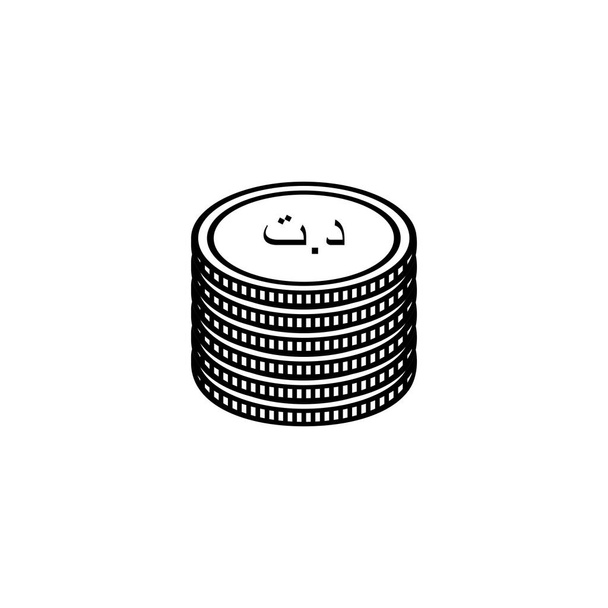 Tunézia Valuta Icon Symbol, Tunéziai Dinár, TND jel. Vektorillusztráció - Vektor, kép