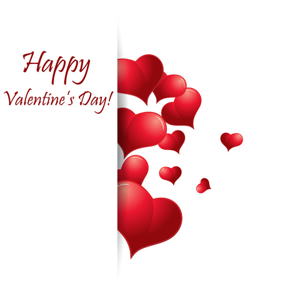 Heart from paper Valentines day card vector - Vector, Image