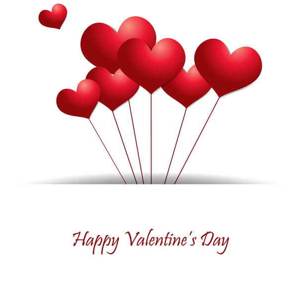 Valentines Day Heart Balloons - Vetor, Imagem
