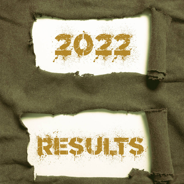 El yazısı imzası 2022 Sonuç, İş kavramı 2022 yılında gerçekleşen herhangi bir eylem veya olayın sonucu - Fotoğraf, Görsel