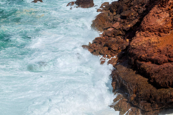 Cliffs in the Algarve West Coast, near Sagres, Portugal - Photo, Image