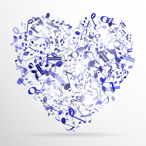 Abstrato fundo do coração musical
 - Vetor, Imagem
