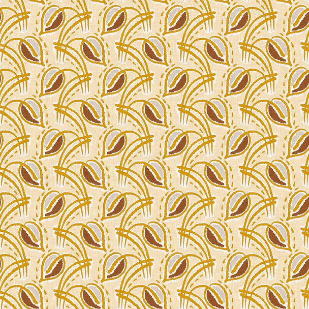 Gender neutral foliage leaf seamless raster background. Simple whimsical 2 tone pattern. Kids nursery wallpaper or scandi all over print - Photo, Image