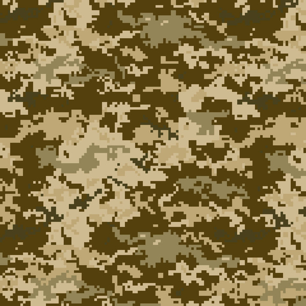 Camuflagem protetora das forças armadas ucranianas pixel padrão camo impressão de fundo militar para tecido. Camuflagem militar de defesa Ucrânia. - Vetor, Imagem