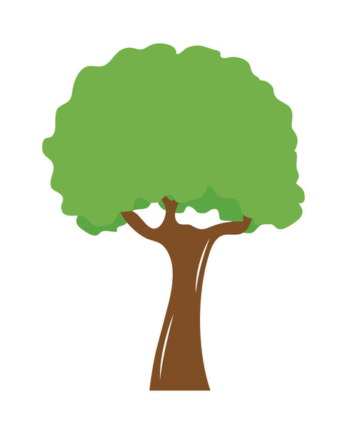icona albero verde su sfondo bianco - Vettoriali, immagini