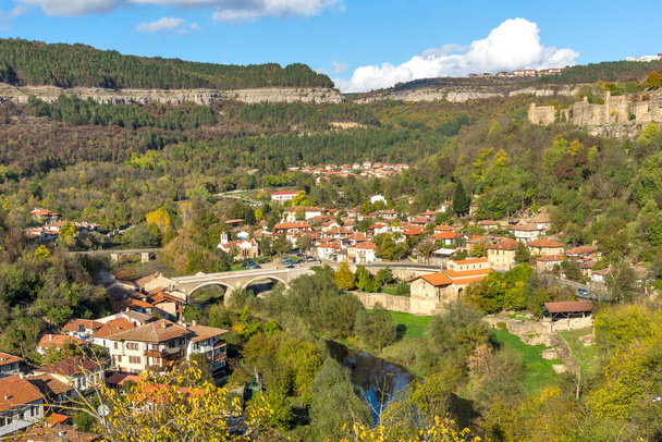 Amazing Panoramic view of city of Veliko Tarnovo, Bulgaria - Фото, зображення