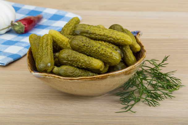 Pickled small cucumbers - Photo, Image
