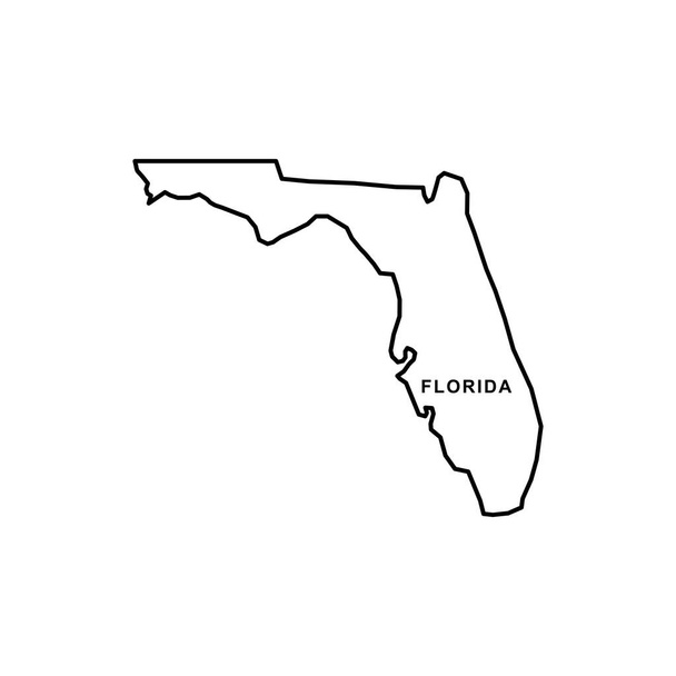 Florida térkép ikon. Florida ikon vektor - Vektor, kép