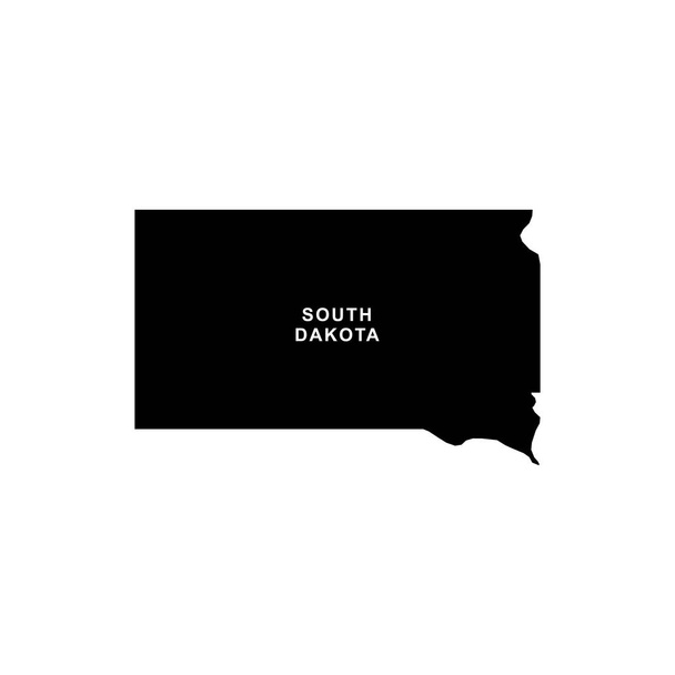 Dél-Dakota térkép ikonja. Dél-dakota ikon vektor - Vektor, kép