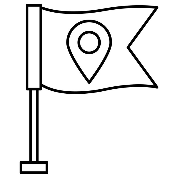Kolayca düzenleyebilen ya da düzenleyebilen Bayrak Simgesi  - Fotoğraf, Görsel