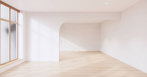 Muji style, Empty wooden room,Cleaning japandi room interior. - Foto, Imagen