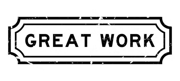 Grunge negro gran sello de sello de goma palabra de trabajo sobre fondo blanco - Vector, Imagen