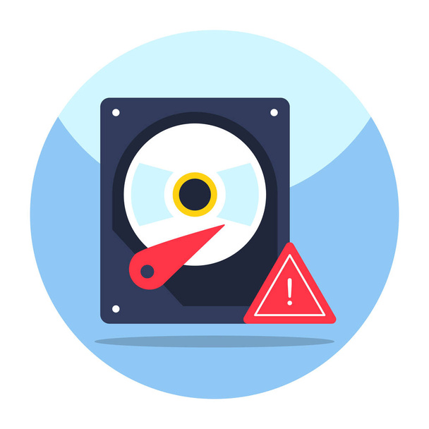 Modern design icon of hard disk error  - Vector, Image