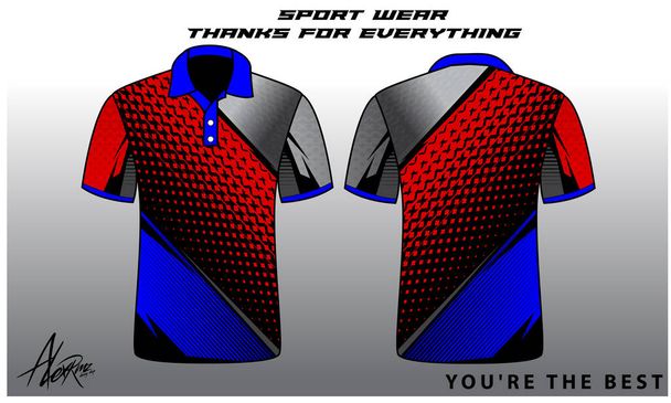 polo camiseta Motocross camisetas vector, diseño de fondo abstracto para uniformes expresivos modernos, unisex sport wear.sublimation - Vector, Imagen
