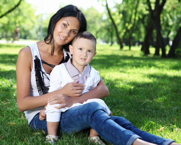 Mother with little son in the park - Fotografie, Obrázek