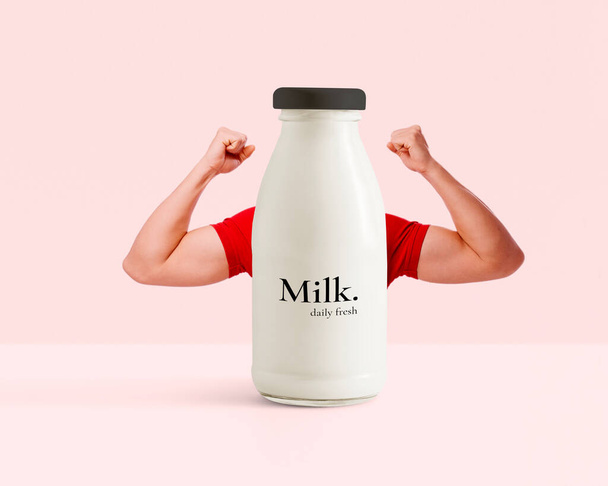 Nutrición de la leche fresca para un cuerpo sano - Foto, Imagen