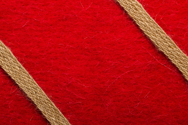 Rope over red background - Foto, Bild