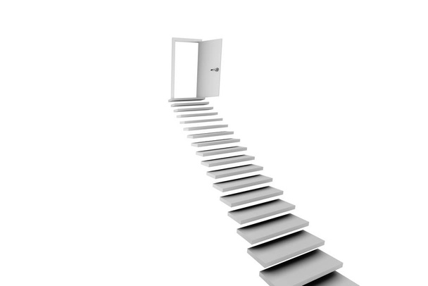 Az emeletre vezető lépcső koncepciója - Fotó, kép