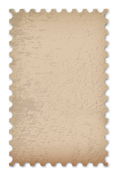 Alte Grunge-Briefmarke. Saubere Briefmarken-Vorlage. Briefmarkengrenze. Briefmarke-Attrappe mit Schatten. Leere Briefmarke. Vektorillustration - Vektor, Bild