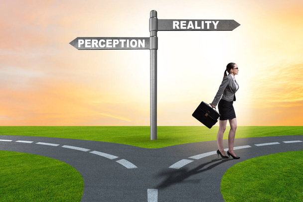 Concept of choosing perception or the reality - Photo, Image