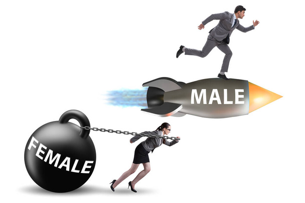 Έννοια της ανισότητας των φύλων στην καριέρα - Φωτογραφία, εικόνα