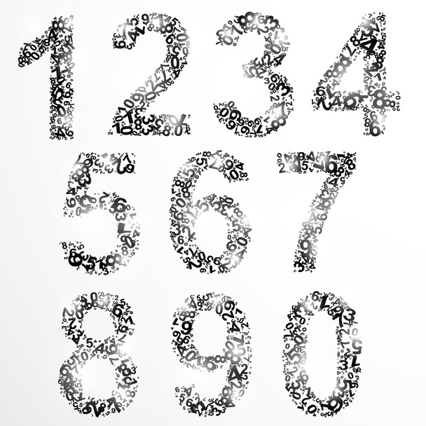 Vector numbers from number set. - Vektor, obrázek