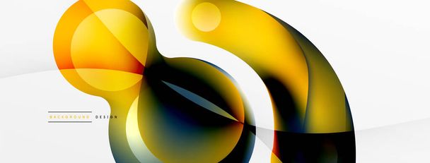 Флюидный абстрактный фон. Состав жидких цветовых градиентов. Круглые формы и дизайн круга для обоев, баннера, фона или посадки - Вектор,изображение
