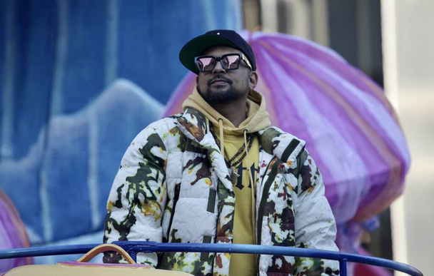 Sean Paul, Ziggy Marley & Jordin Sparks at Macys Thanksgiving Day Parade 2022. November 24, 2022, New York, USA: Macy's Thanksgiving Day Parade 2022 which starts at West 77th Street and Central Park and through Columbus circle - Foto, afbeelding