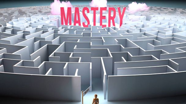 Mastery ja haastava polku, joka johtaa siihen hämmennystä ja turhautumista etsimään sitä, monimutkainen matka Mastery - Valokuva, kuva