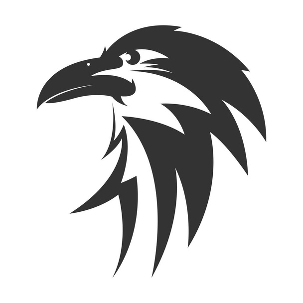 Raven logo kuvake suunnittelu kuvitus vektori - Vektori, kuva